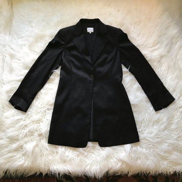 Armani Collezioni Jackets & Blazers - ARMANI COLLECIONI BLACK ONE BUTTON BLAZER